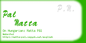 pal matta business card